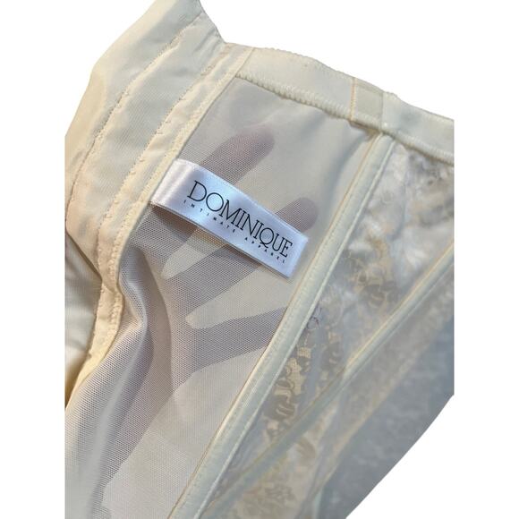 Dominique Colette Lace Corset Bridal Longline Bra Style 8949 Ivory Size 40DD/E - Picture 6 of 8